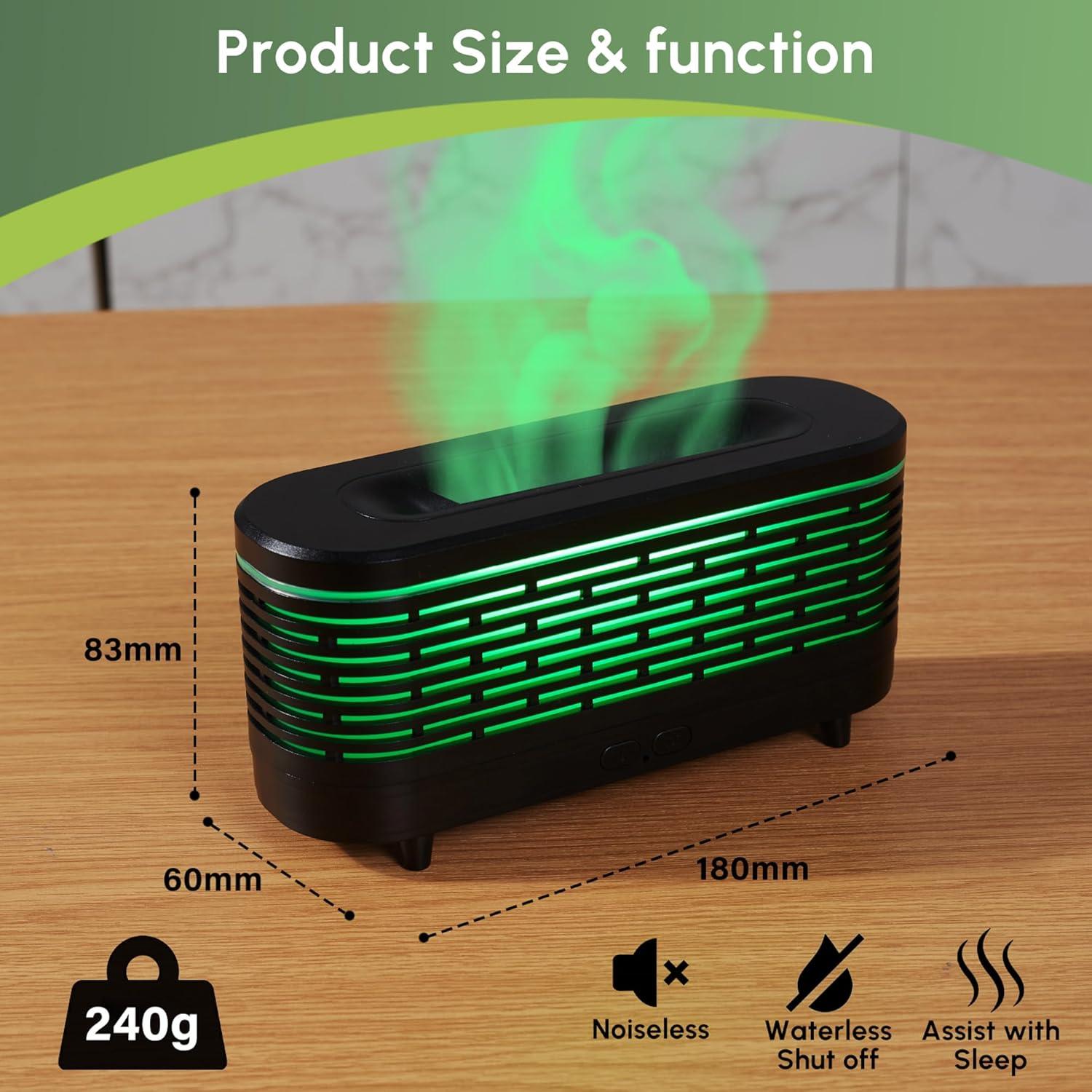 Difusor de Llama Colorida DoReFaSol 120ml Aromaterapia Negro