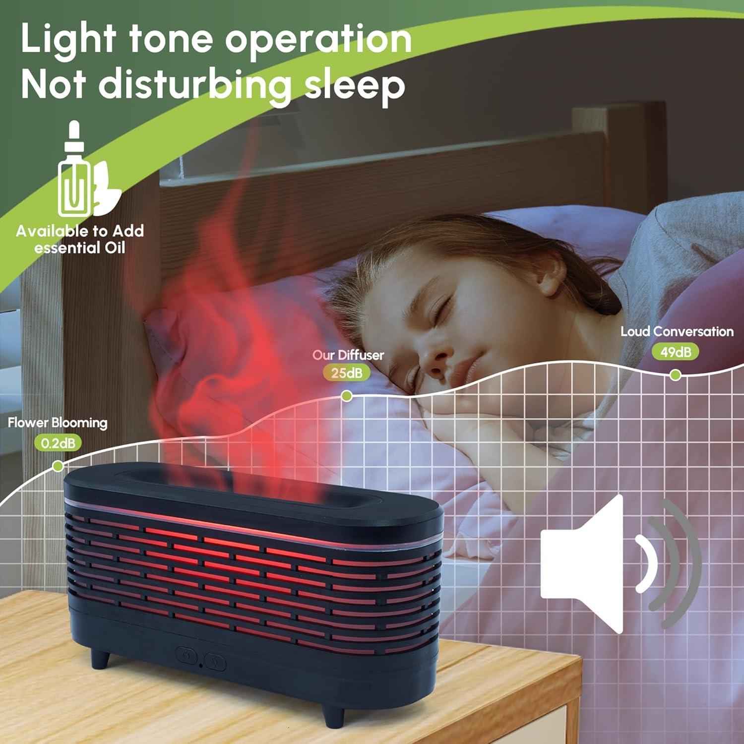 Difusor de Llama Colorida DoReFaSol 120ml Aromaterapia Negro