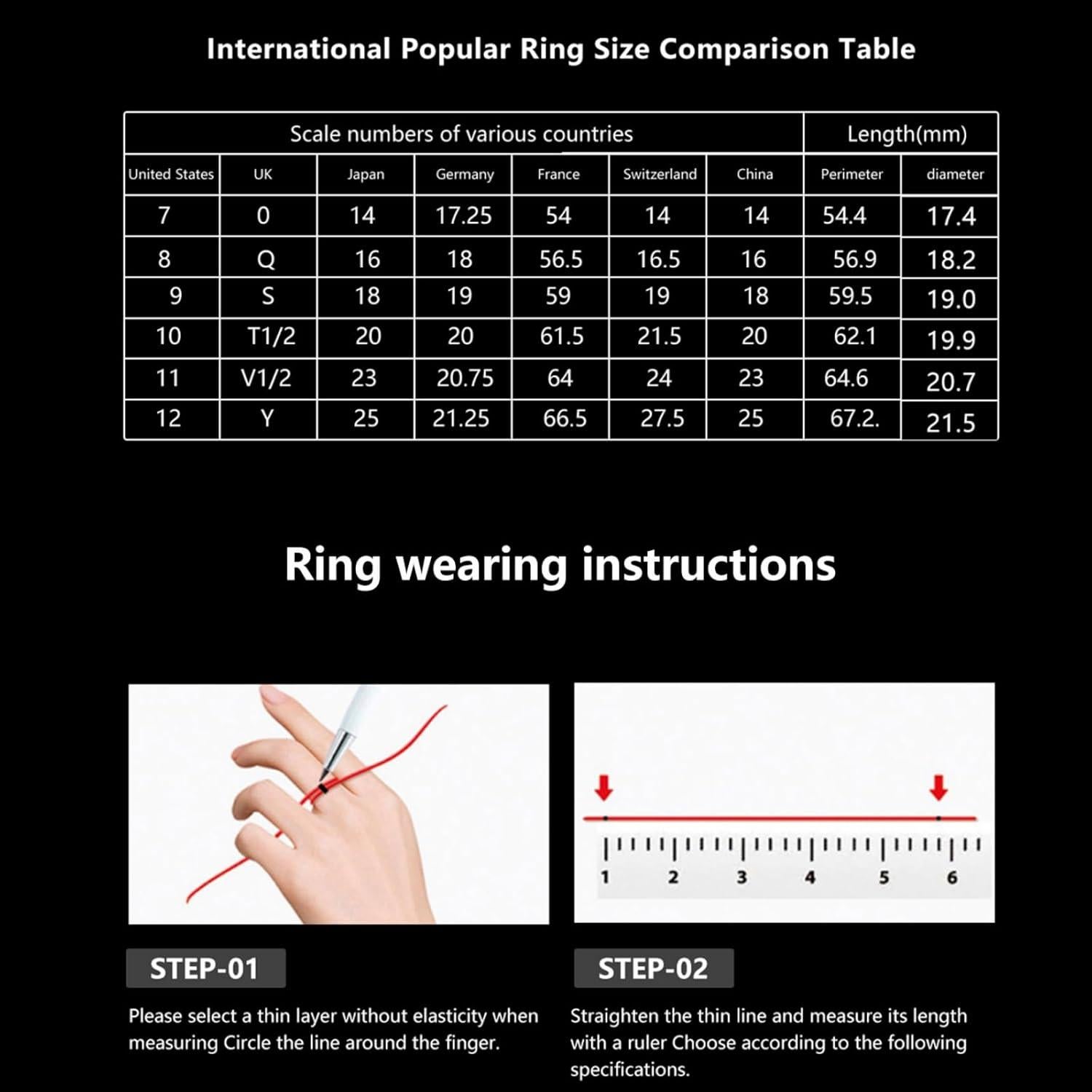 Anillo Inteligente de Fitness y Sueño LED Negro #8 - Monitoreo Salud