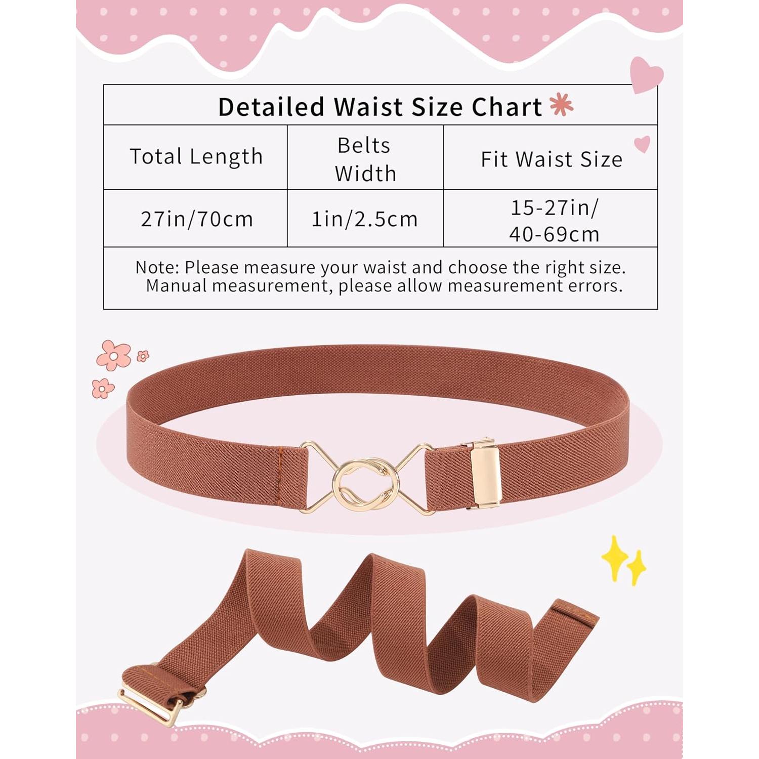 Cinturón Elástico Kajeer para Niñas - Ajustable 38 a 68.5 cm