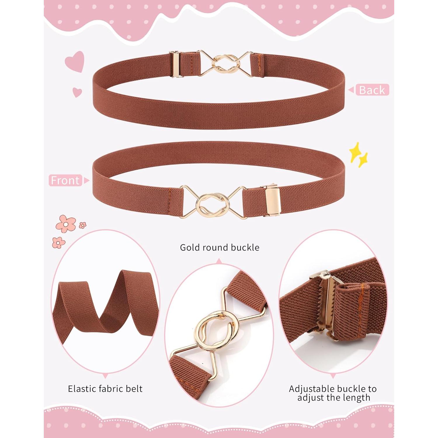 Cinturón Elástico Kajeer para Niñas - Ajustable 38 a 68.5 cm