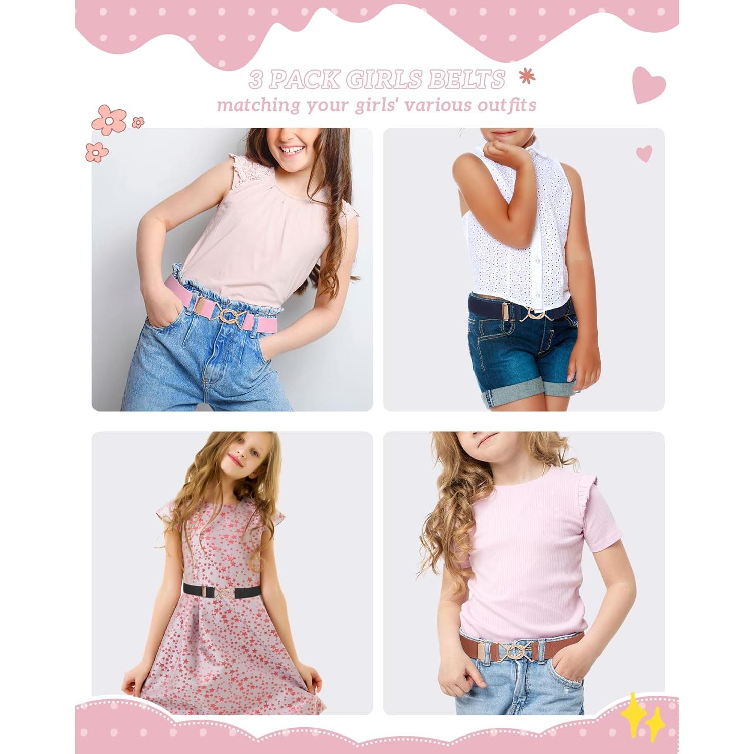 Cinturón Elástico Kajeer para Niñas - Ajustable 38 a 68.5 cm