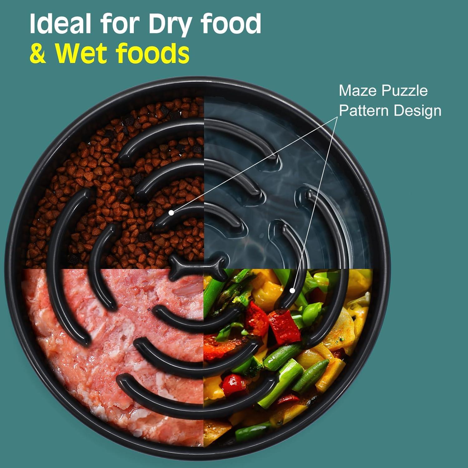 Tazón Antiahogo Grande WHIPPY para Perros - Alimentación Lenta