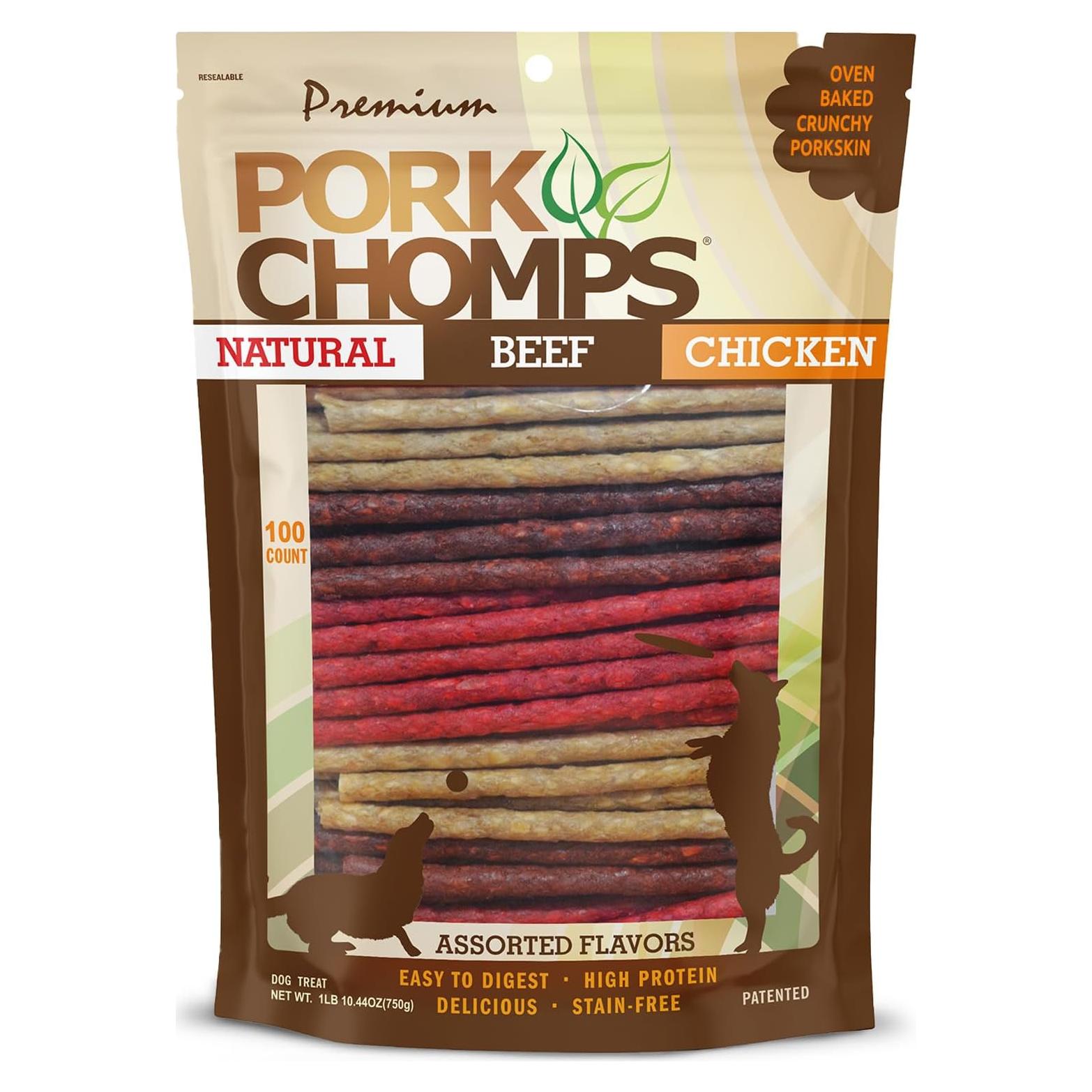 Palitos Munchy Pork Chomps 100 Unidades 5 Pulgadas Sabores Variados