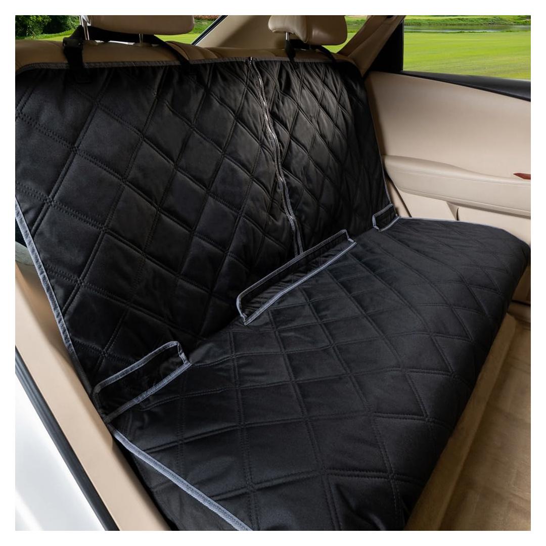 Funda de Asiento de Coche ZQ para Perros Impermeable Negro
