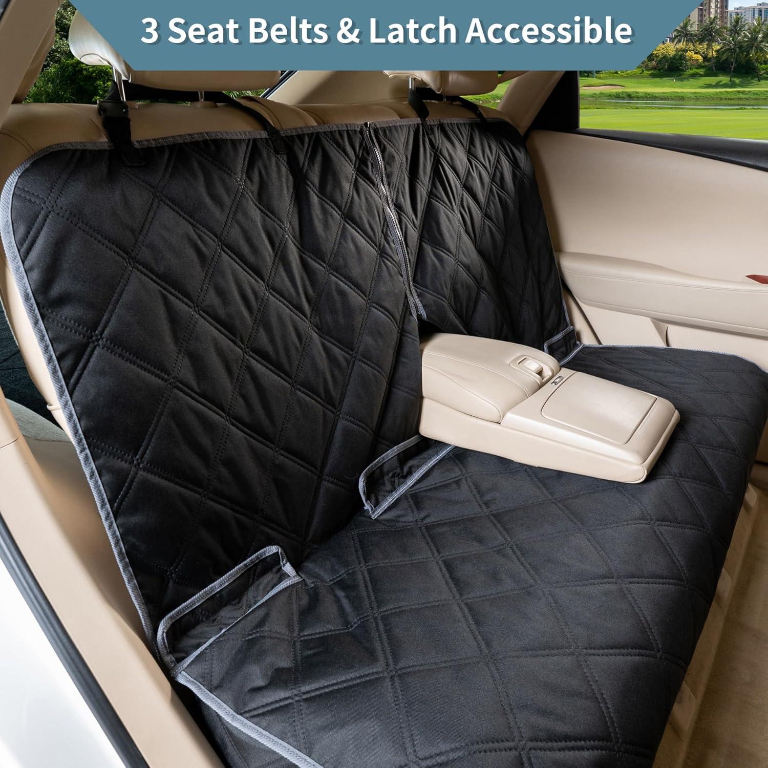 Funda de Asiento de Coche ZQ para Perros Impermeable Negro