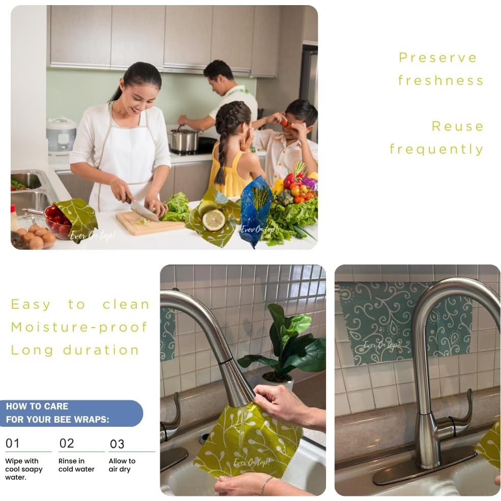 Paquete de 9 Envolturas de Cera de Abeja Ever On Top! 19.6x11 cm