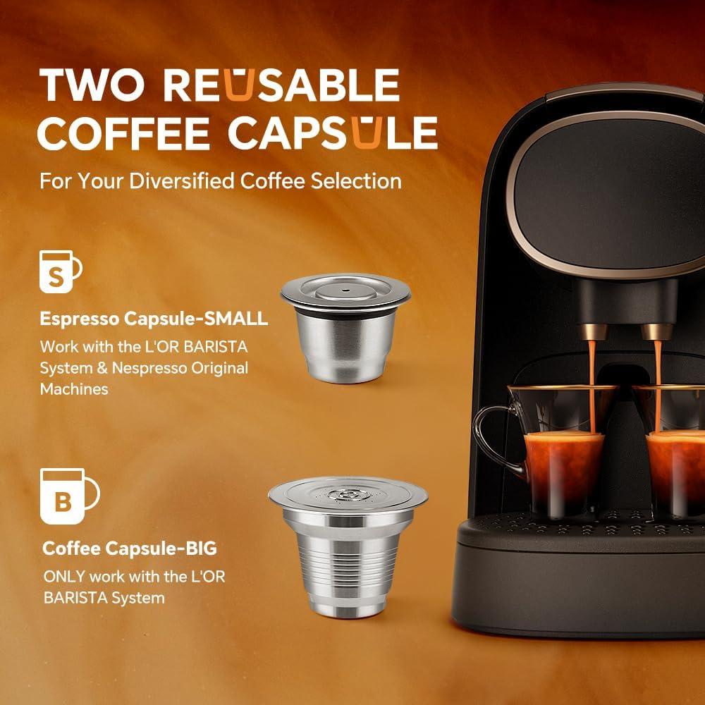 Cápsulas de café reutilizables BENFUCHEN 2 unidades acero inoxidable