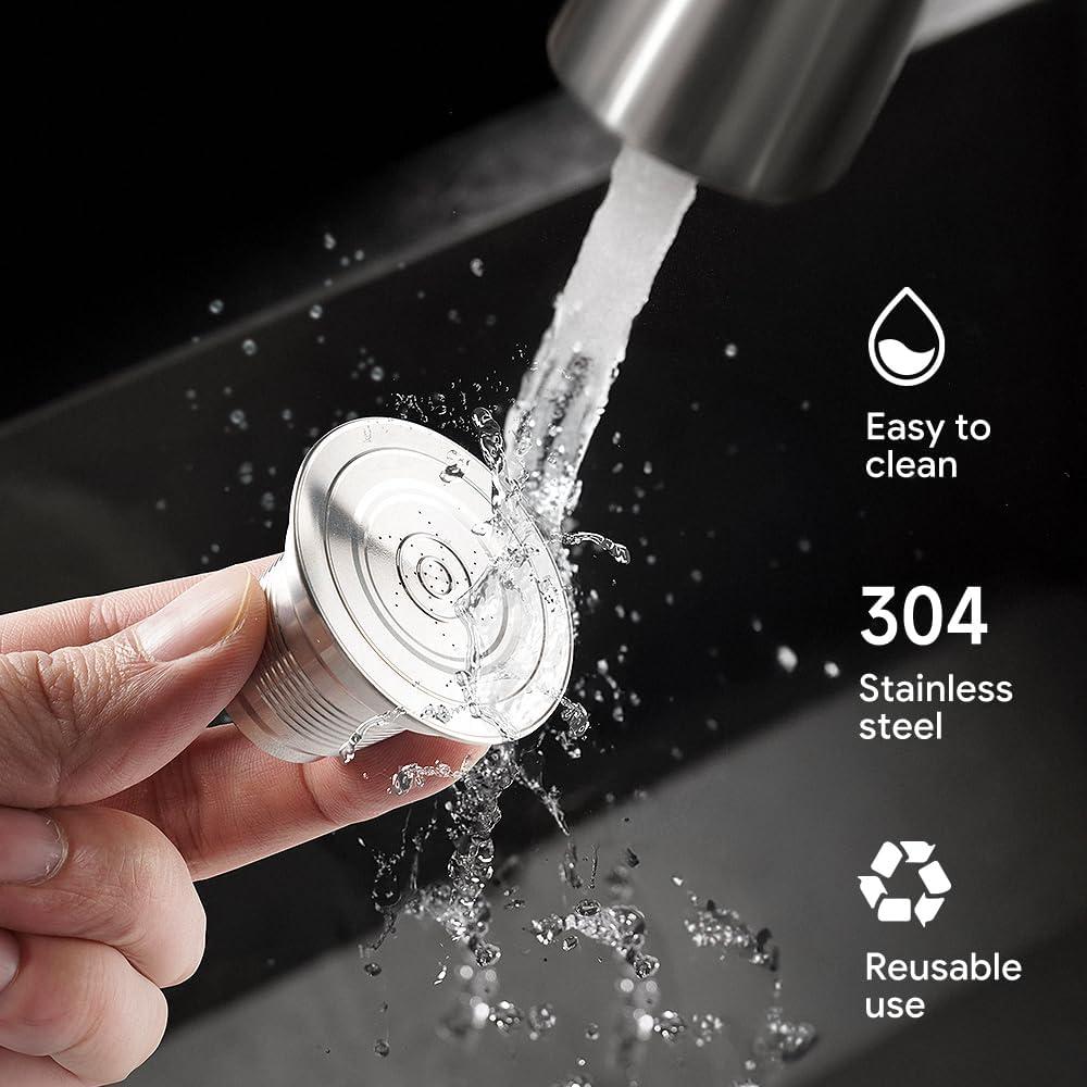 Cápsulas de café reutilizables BENFUCHEN 2 unidades acero inoxidable