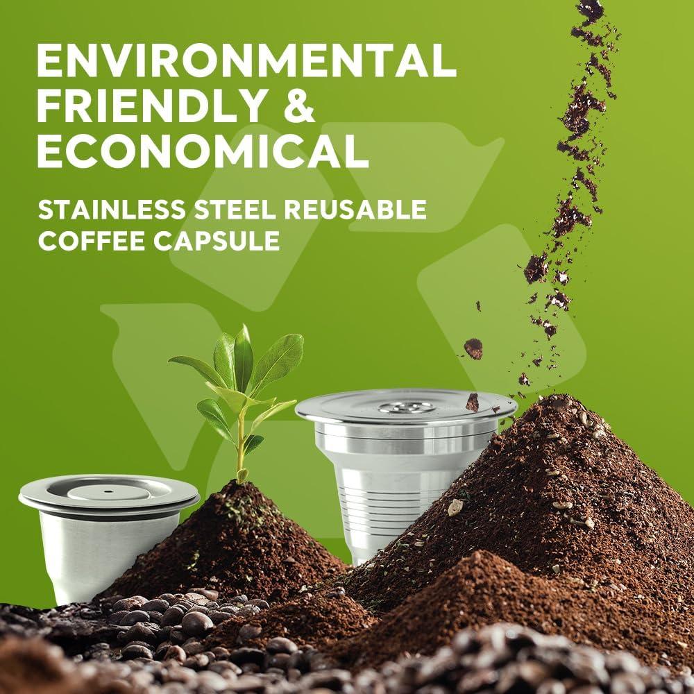 Cápsulas de café reutilizables BENFUCHEN 2 unidades acero inoxidable