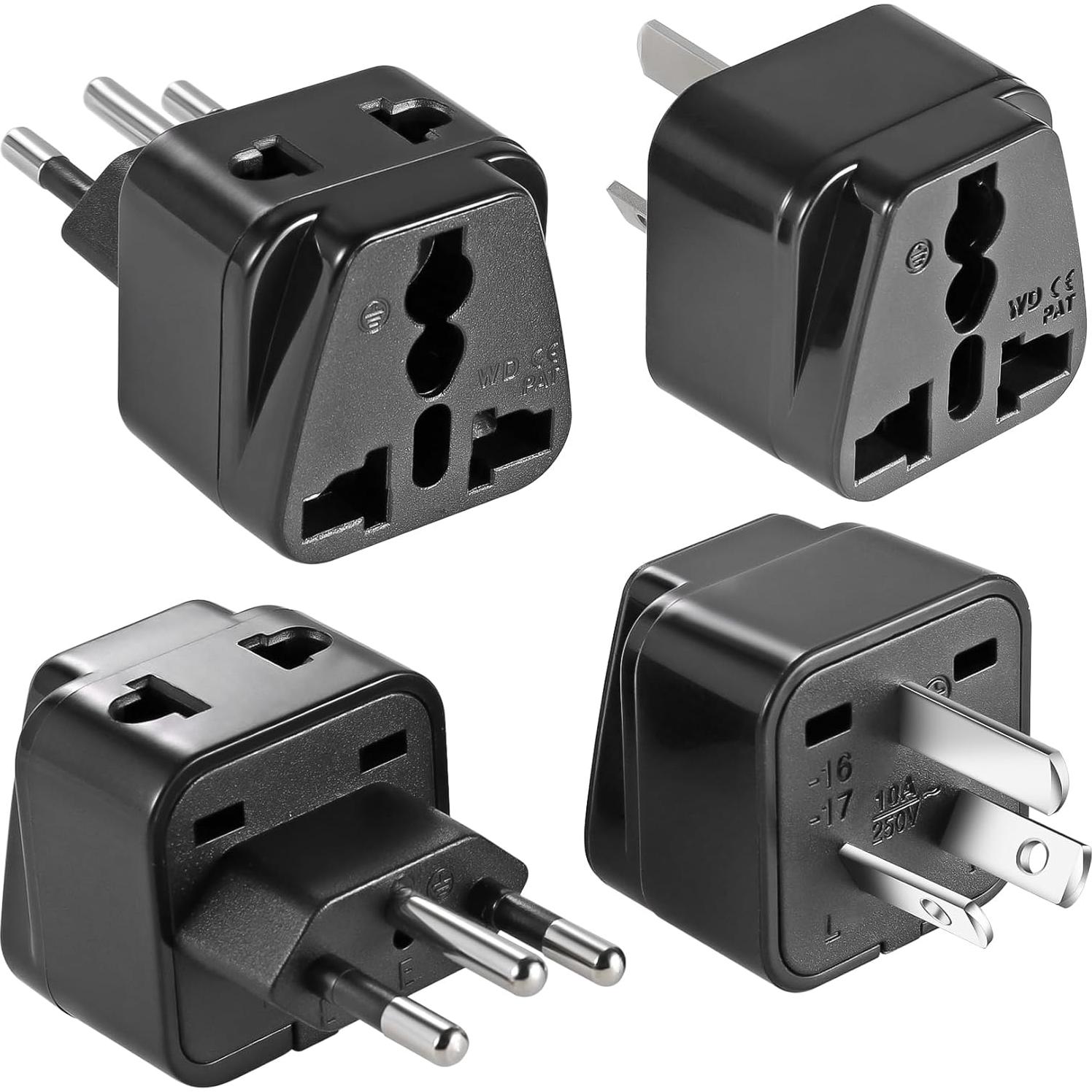 Adaptador de viaje YIHUA a Argentina y Uruguay, 2 unidades