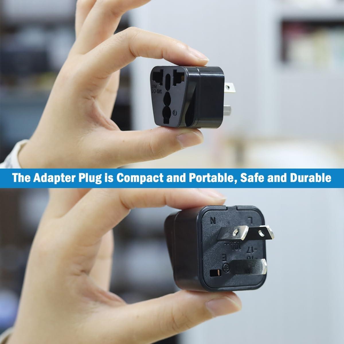 Adaptador de viaje YIHUA a Argentina y Uruguay, 2 unidades