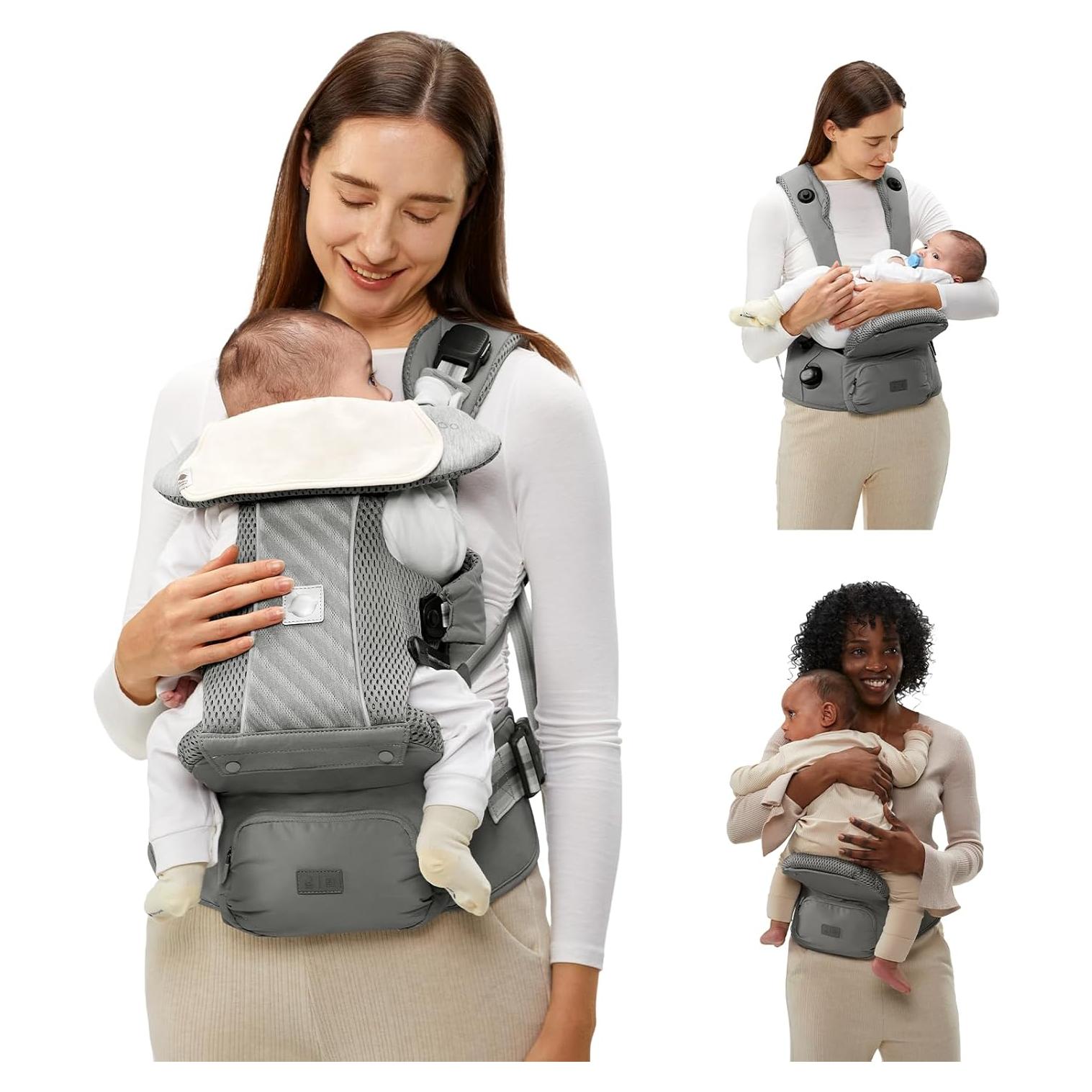 Portabebés Ergonómico Bc Babycare Hexa 2-en-1 Gris (3.6-15 kg)