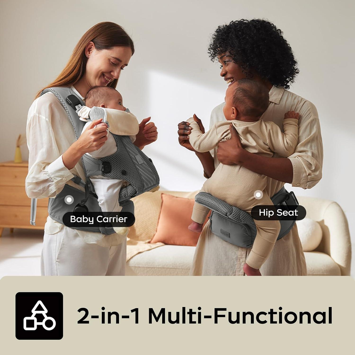 Portabebés Ergonómico Bc Babycare Hexa 2-en-1 Gris (3.6-15 kg)