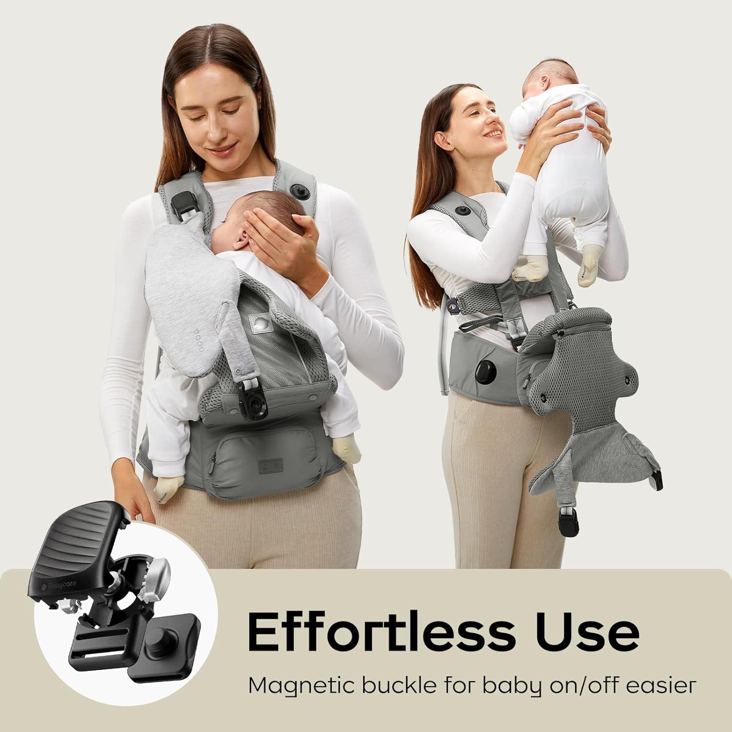Portabebés Ergonómico Bc Babycare Hexa 2-en-1 Gris (3.6-15 kg)