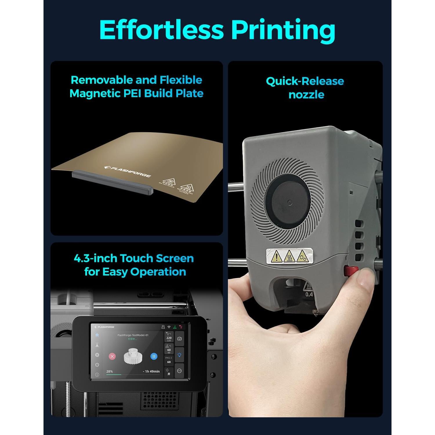 Impresora 3D FLASHFORGE Adventurer 5M 220x220x220mm Alta Velocidad