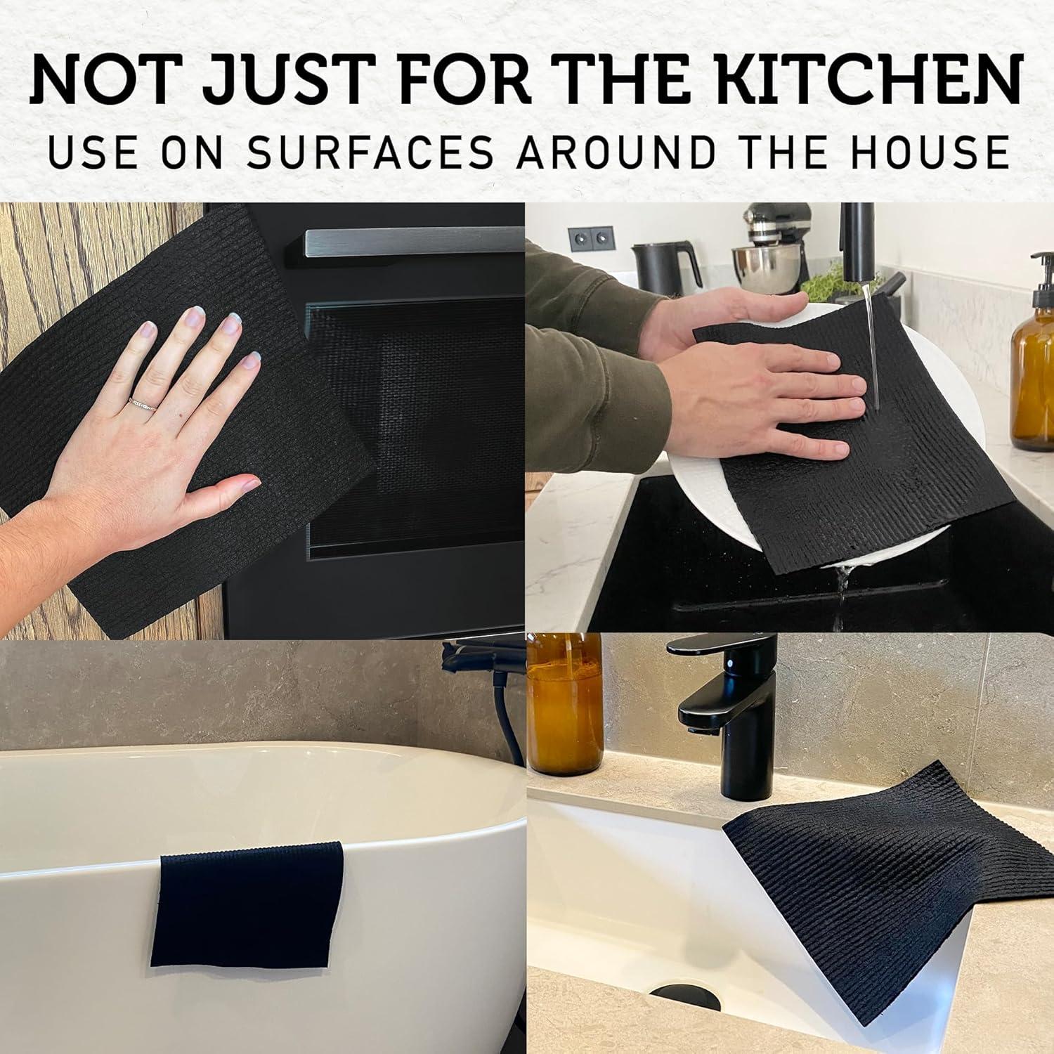 Paños de Cocina Suecos Grandes Nordhus Design - 10 Unidades Gris