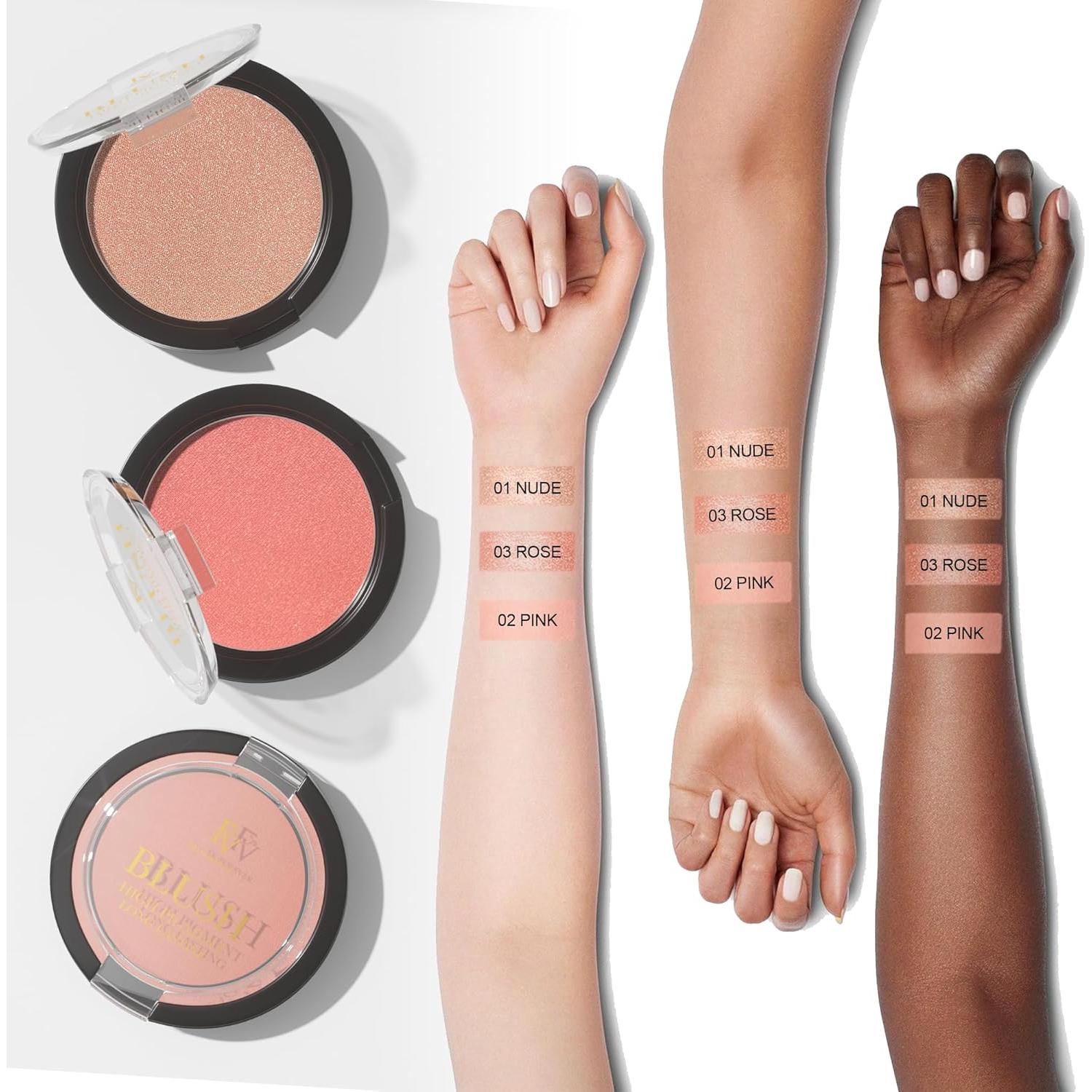 Rubor en Polvo FV Brillo Nude 4.8 g - Larga Duración y Resistente