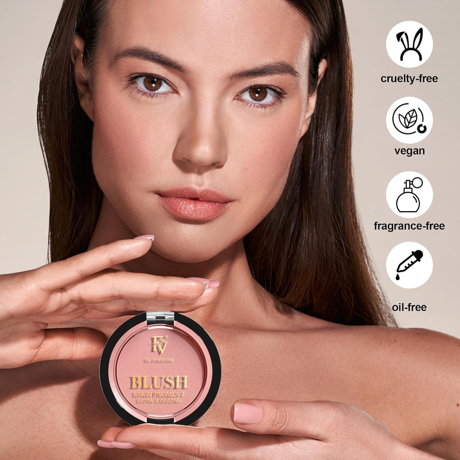 Rubor en Polvo FV Brillo Nude 4.8 g - Larga Duración y Resistente