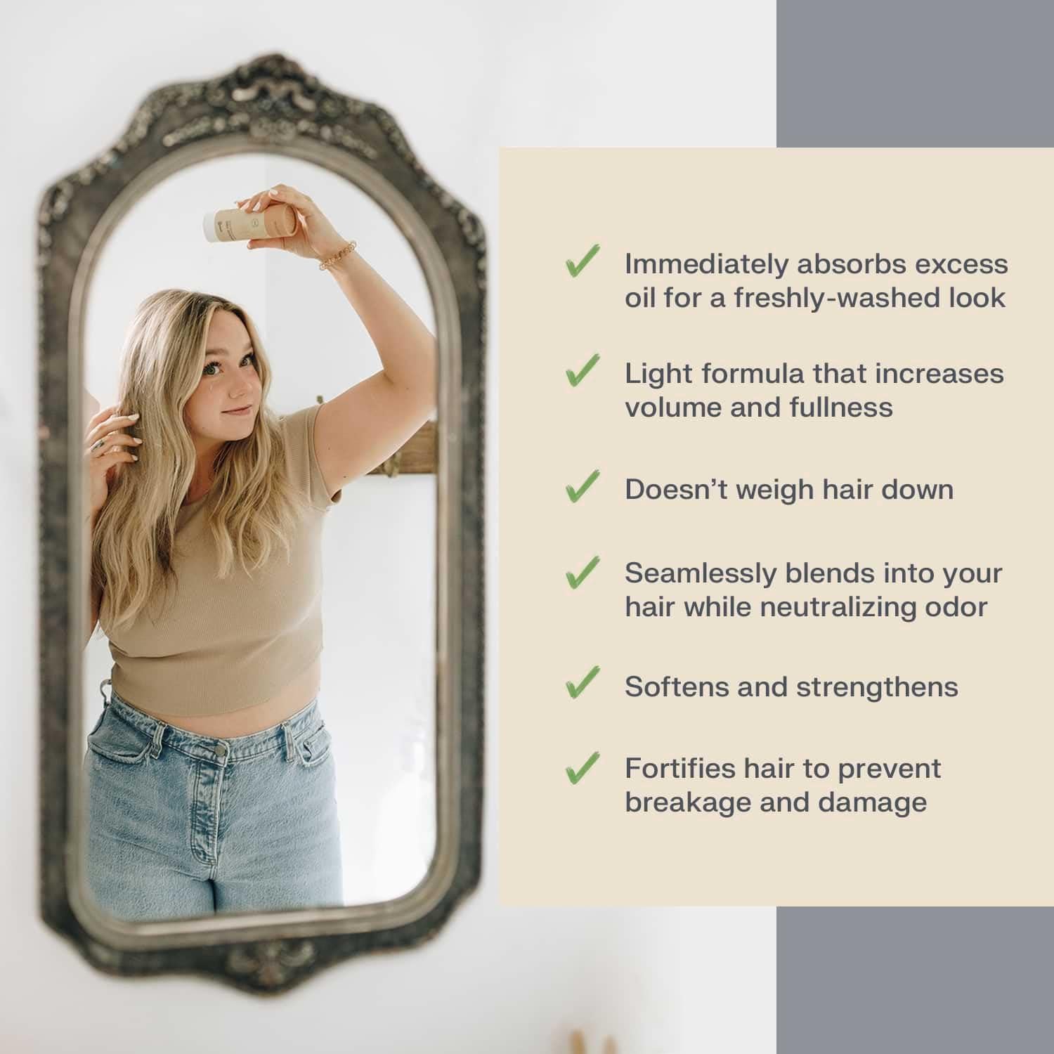 Champú Seco The Earthling Co. 73.9 g - Voluminizador Natural para Cabello Oscuro