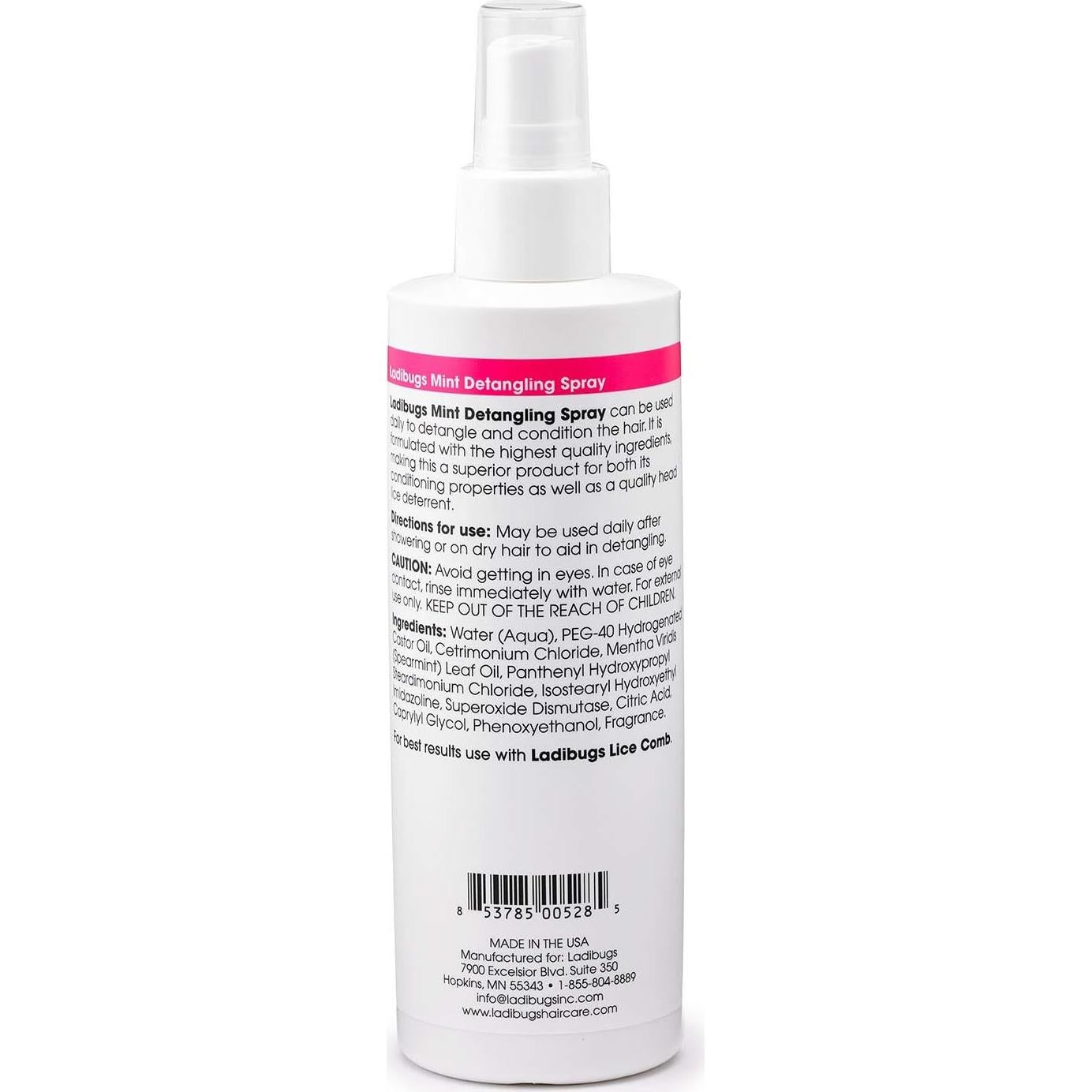 Spray Desenredante Natural Ladibugs 236ml | Acondicionador y Repelente de Piojos