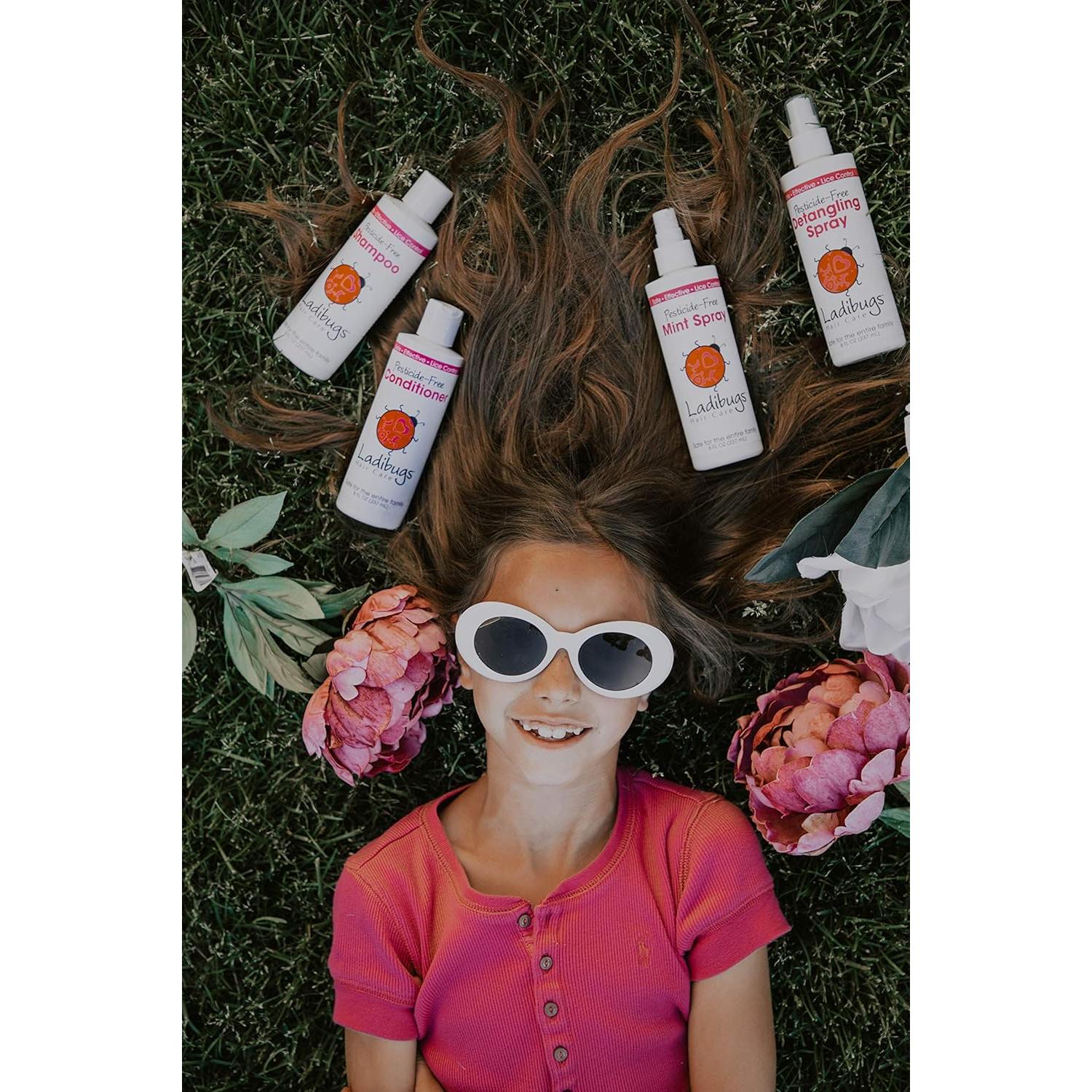 Spray Desenredante Natural Ladibugs 236ml | Acondicionador y Repelente de Piojos