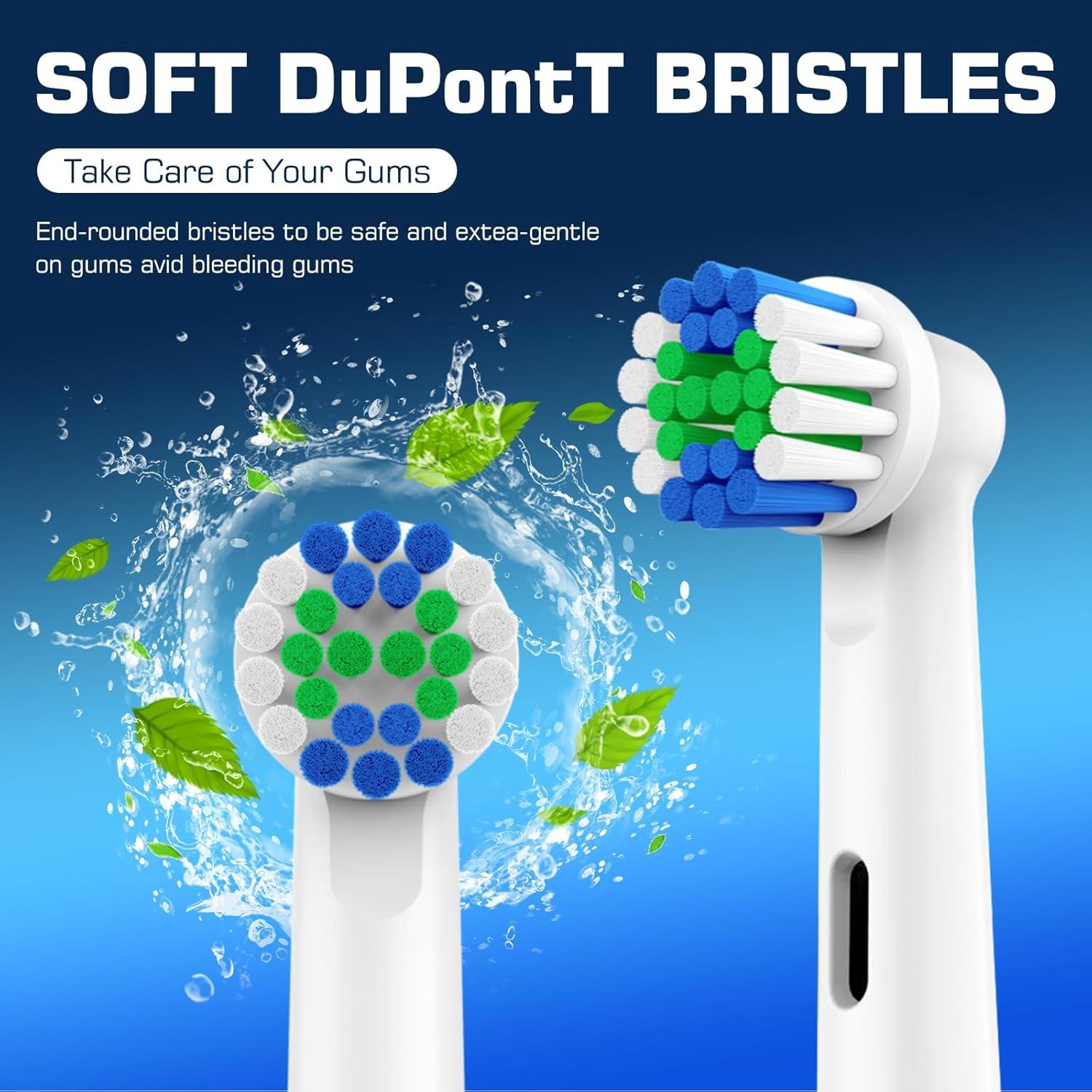 Cabezas de cepillo de dientes ELFIN compatibles Oral B - 8 unidades suaves