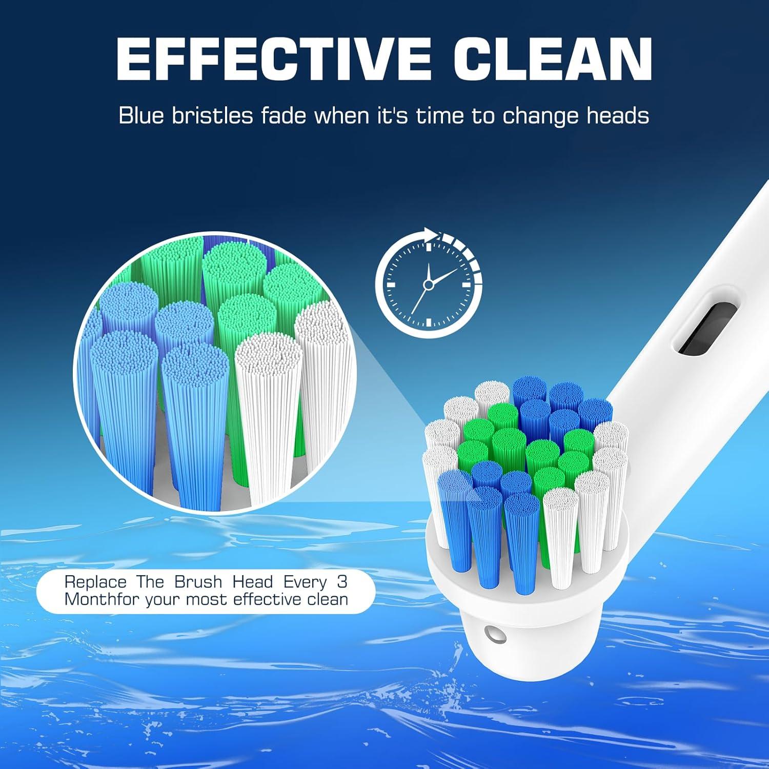 Cabezas de cepillo de dientes ELFIN compatibles Oral B - 8 unidades suaves