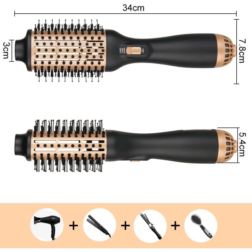 Cepillo Secador de Cabello 4 en 1 Ébano Dorado Mediano