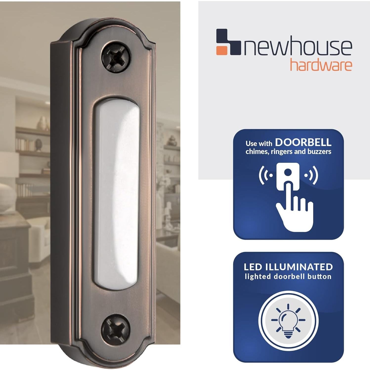 Botón Timbre de Puerta LED Newhouse Hardware Bronce