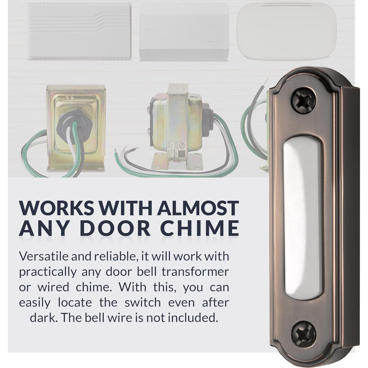 Botón Timbre de Puerta LED Newhouse Hardware Bronce