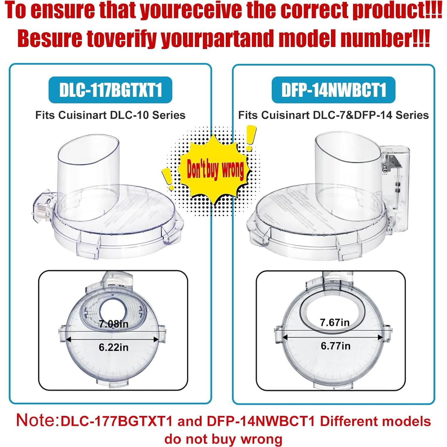 Tapa de Tazón de Repuesto Wosijm DFP-14NWBCT1 4 Lengüetas
