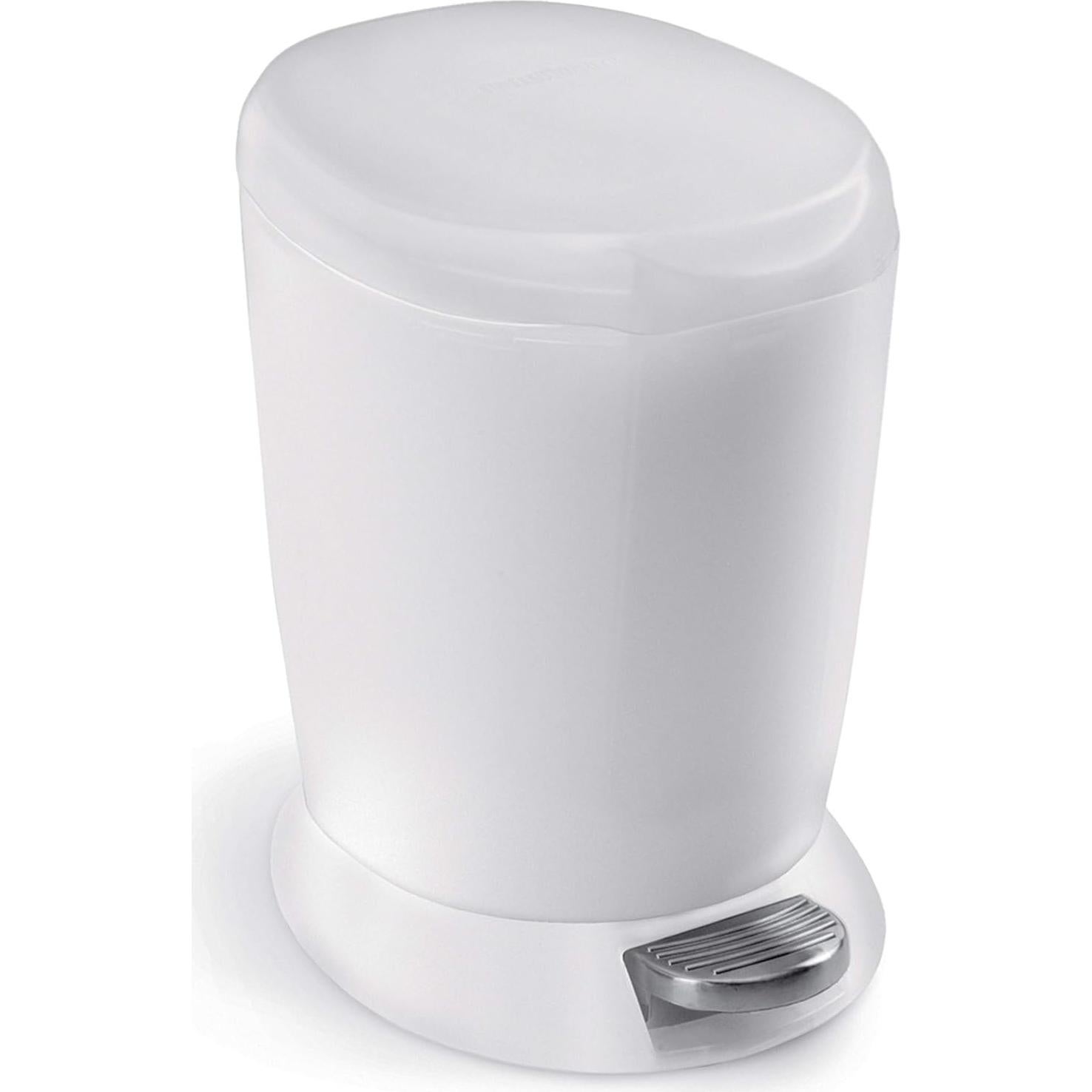 Basurero Redondo 6 Litros simplehuman Negro y Blanco