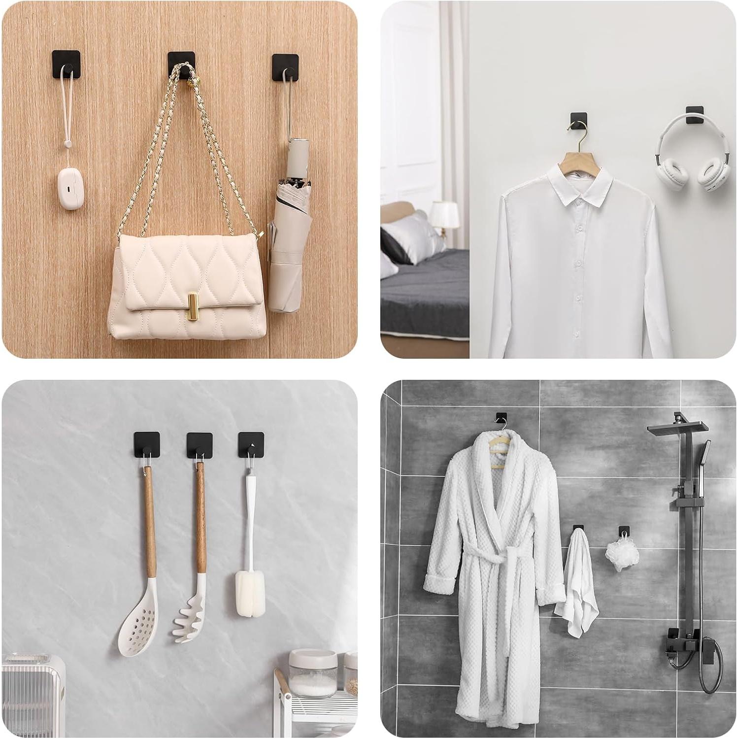 Ganchos Adhesivos Paoli Alta Resistencia 4PC Negro