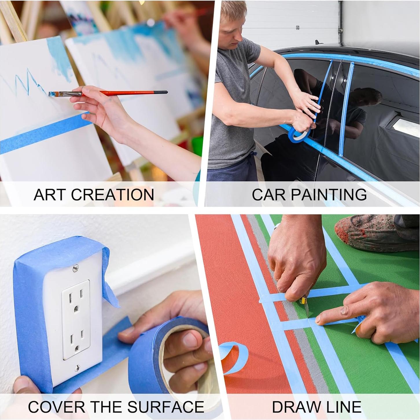 Cinta de Pintor Azul EFOK 1 Pulgada 20 Rollos 1005 Metros