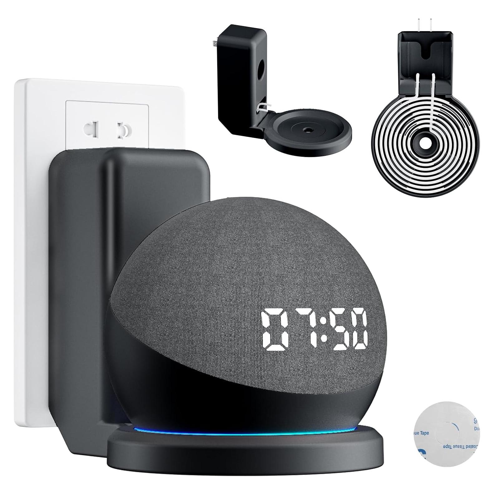 Soporte de Montaje en Pared AFGHOA para Echo Dot 5ta/4ta Gen, Negro