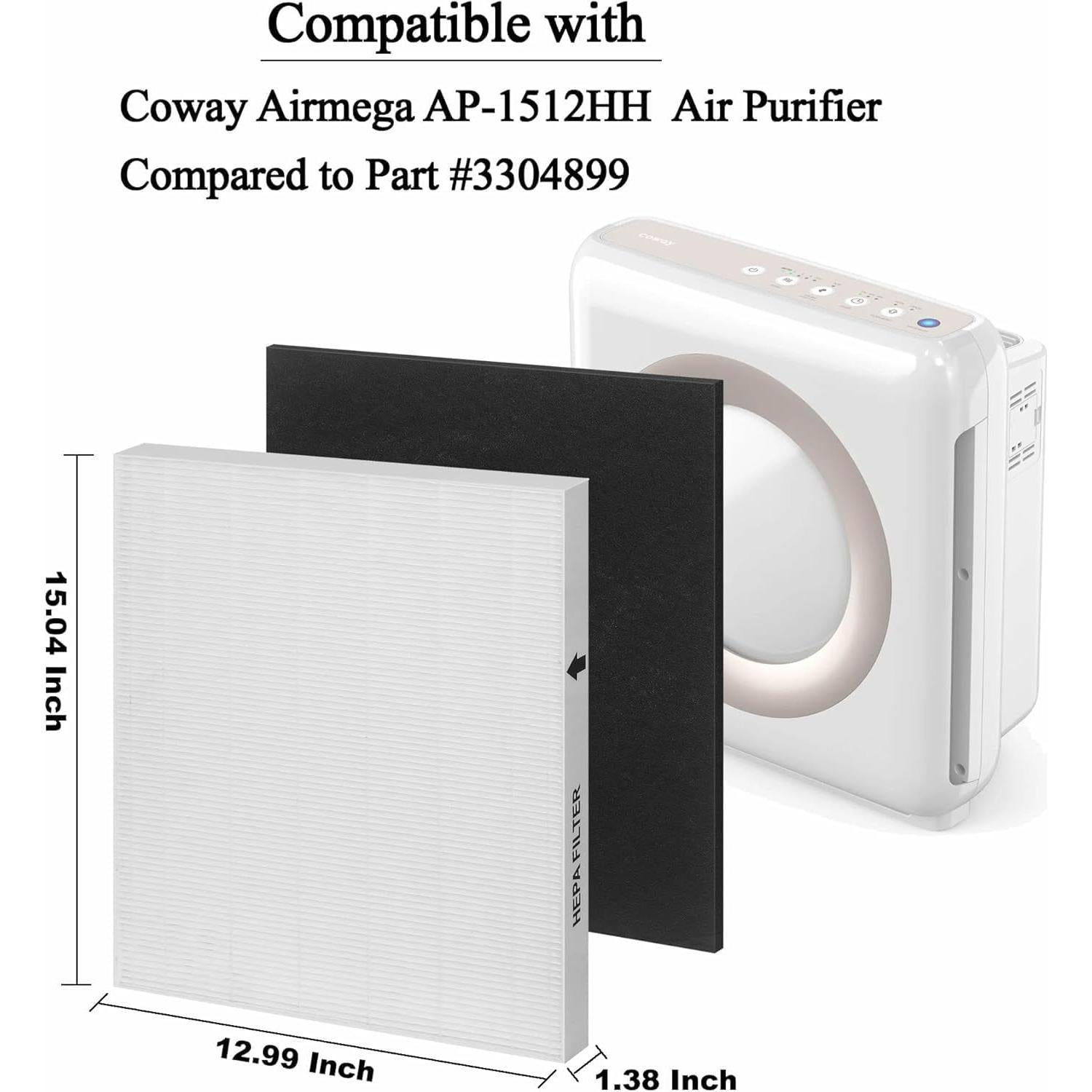 Filtro de Reemplazo Vagmecip AP-1512HH para Purificador Coway