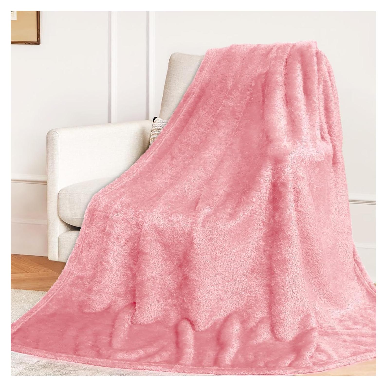 Manta Rosa MUGD 130x150cm Suave Micro Forro para Hogar