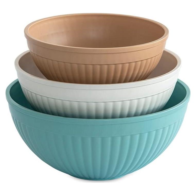 Juego de Tazones de Plástico Nordic Ware, 3 Piezas, Apto Microondas