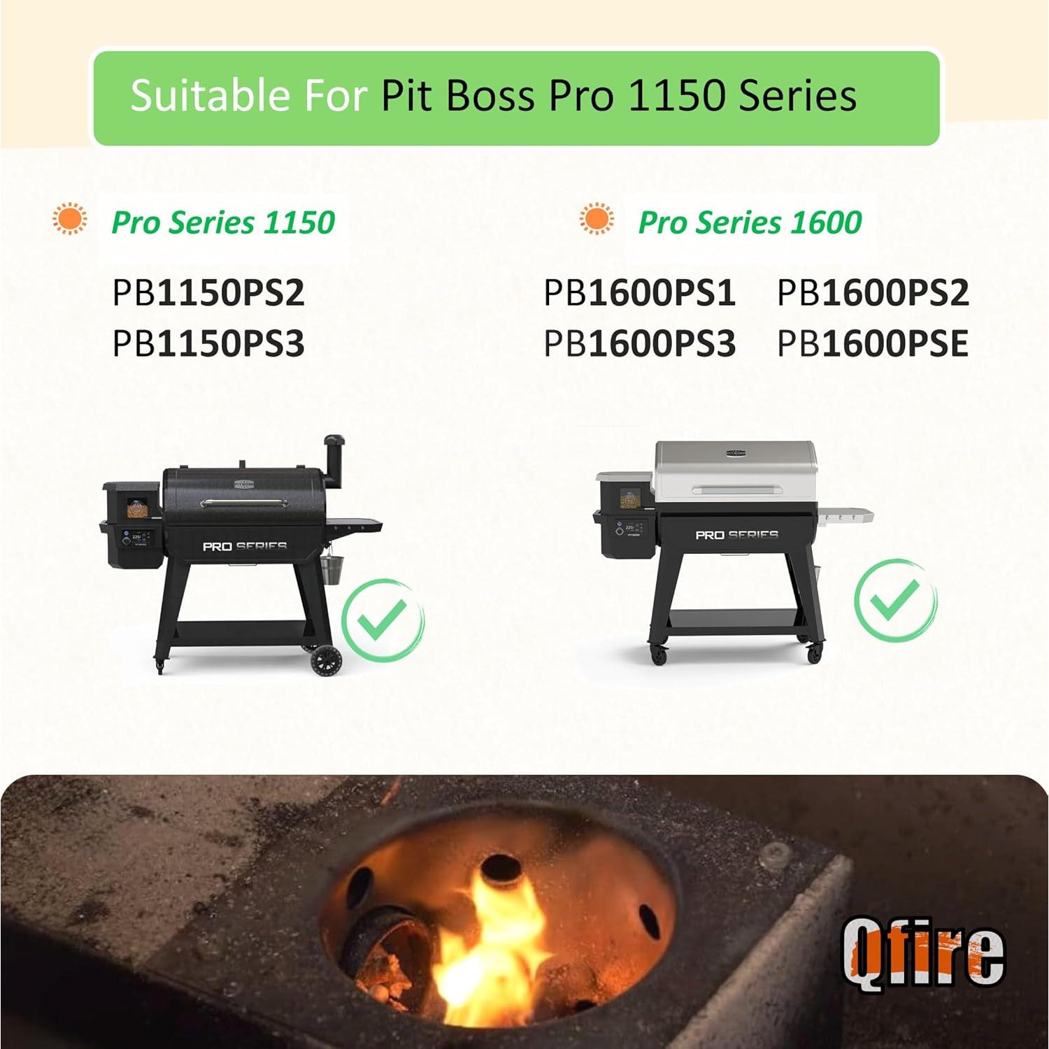Tazón de Quema de Fuego Qfire Pro 1150 para Parrilla Pellet