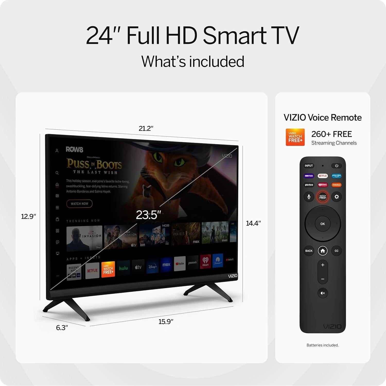 Televisor Inteligente LED VIZIO D24fM-K01 FHD 24" Bluetooth 2023