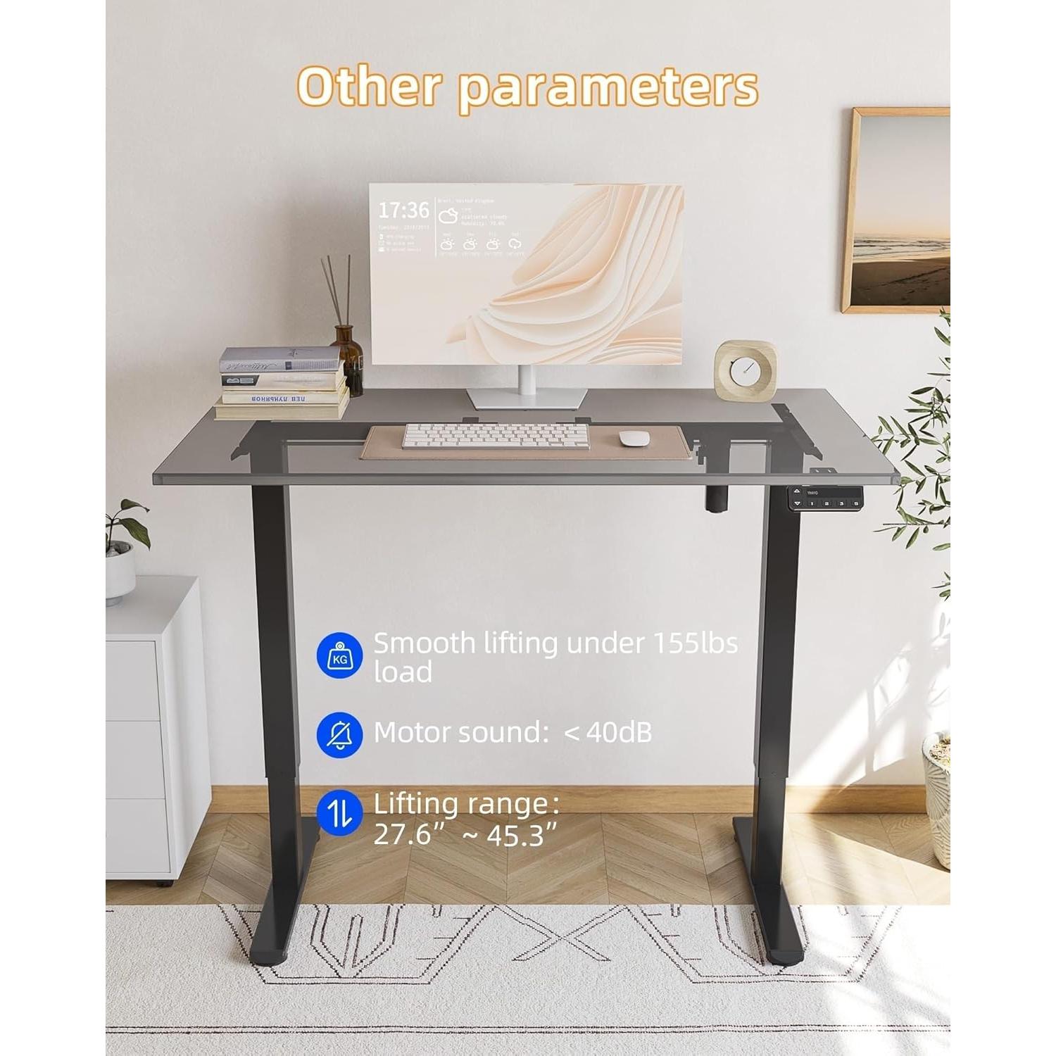 Marco de Escritorio de Pie YIHAYO Ajustable Negro 70-115 cm