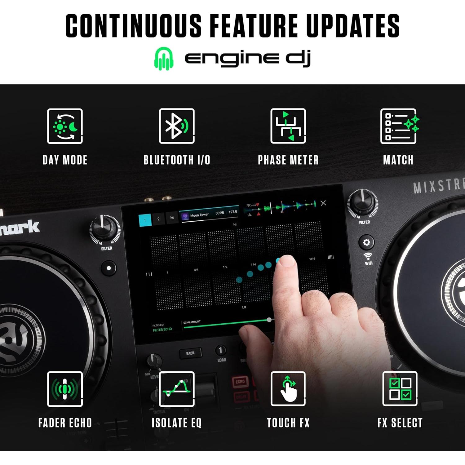 Controlador DJ Numark Mixstream Pro+ 2 decks con altavoces