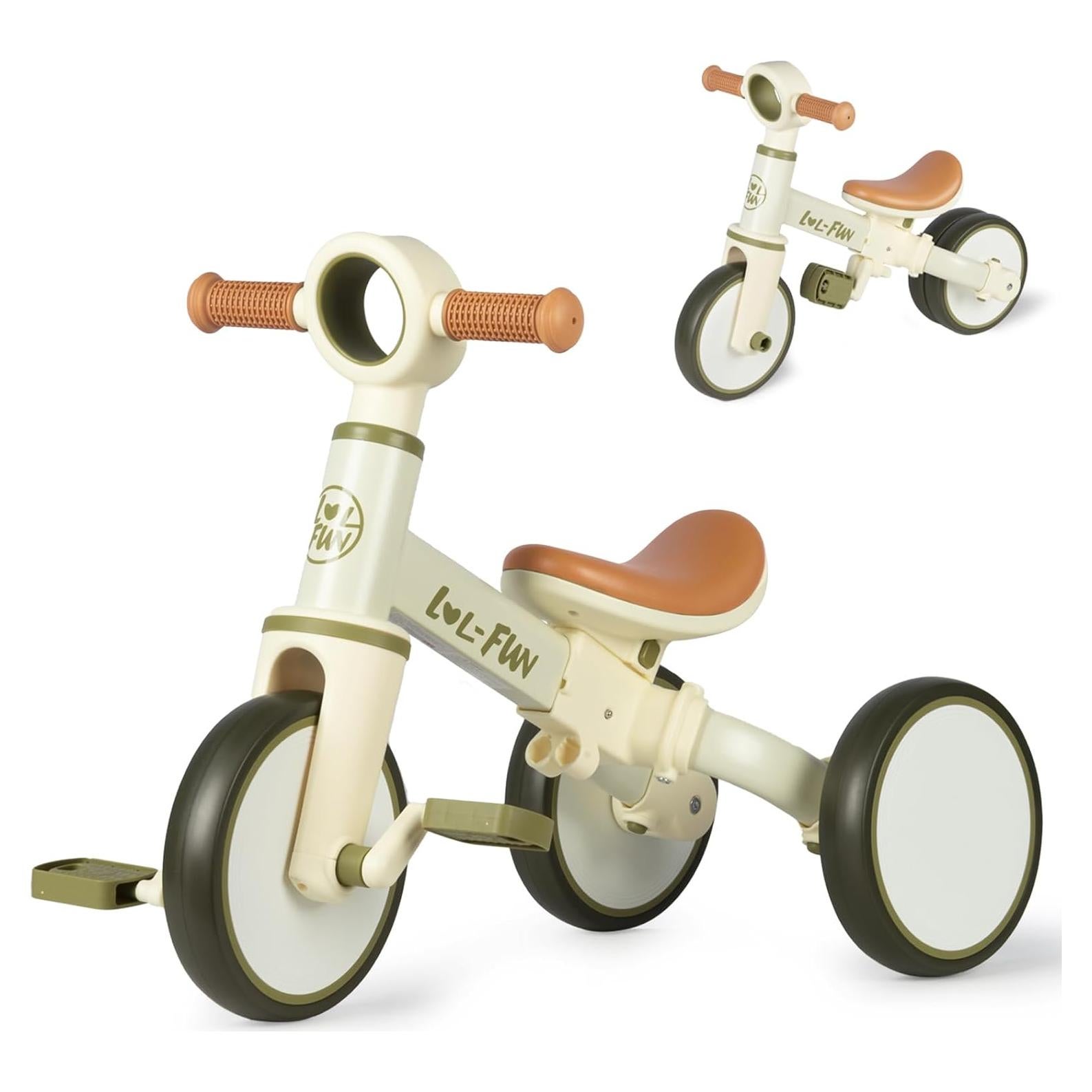 Bicicleta de Equilibrio 4 en 1 LOL-FUN para Niños 1-4 Años