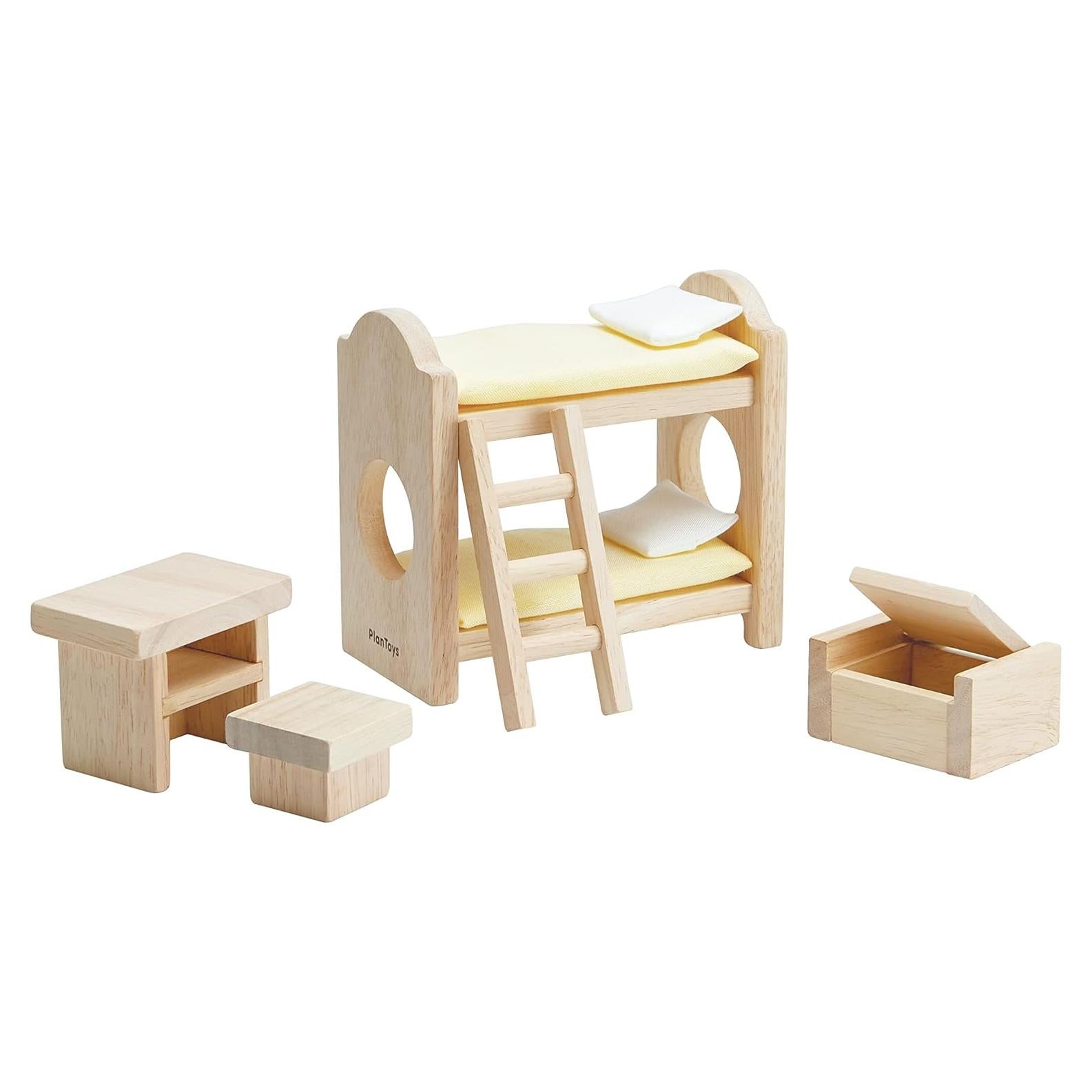 Conjunto de dormitorio en literas PlanToys 5 piezas para niños