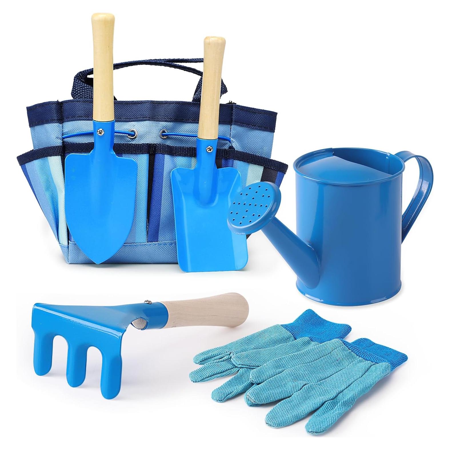 Juego de Jardinería para Niños Fuzzy Pixie 6 Piezas Azul