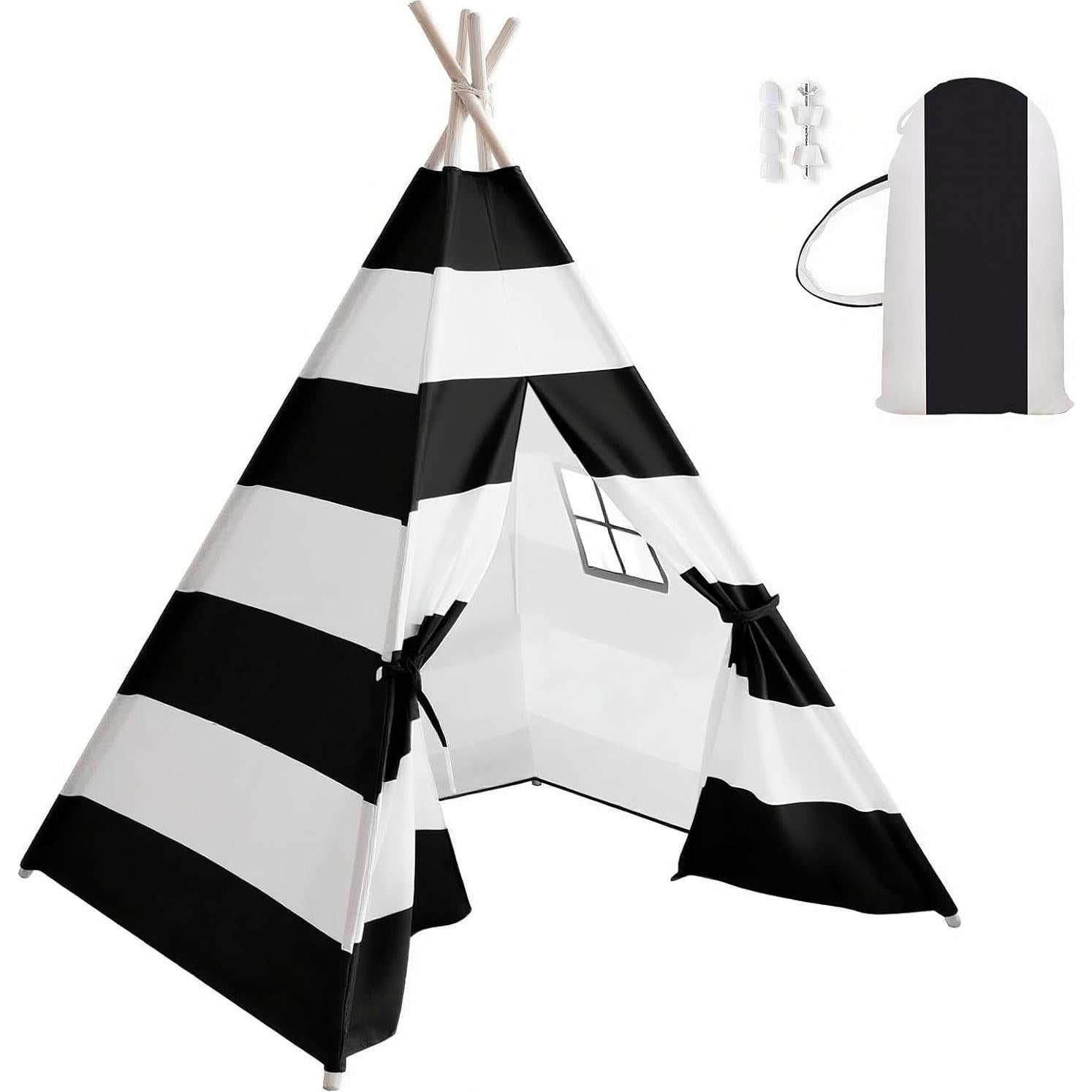 Tienda Teepee para Niños xiaowantong Rayas Negras 2.78 kg