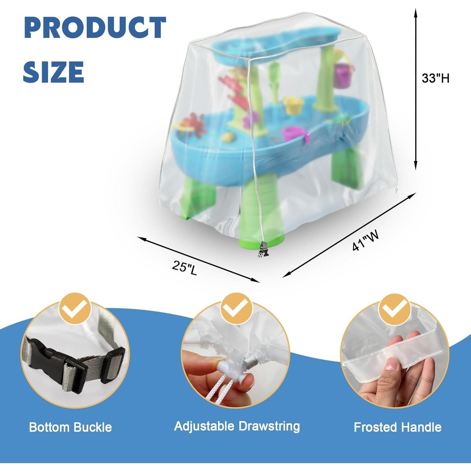 Cubierta de Mesa de Agua IndigoTempest9 para Niños - Frosted
