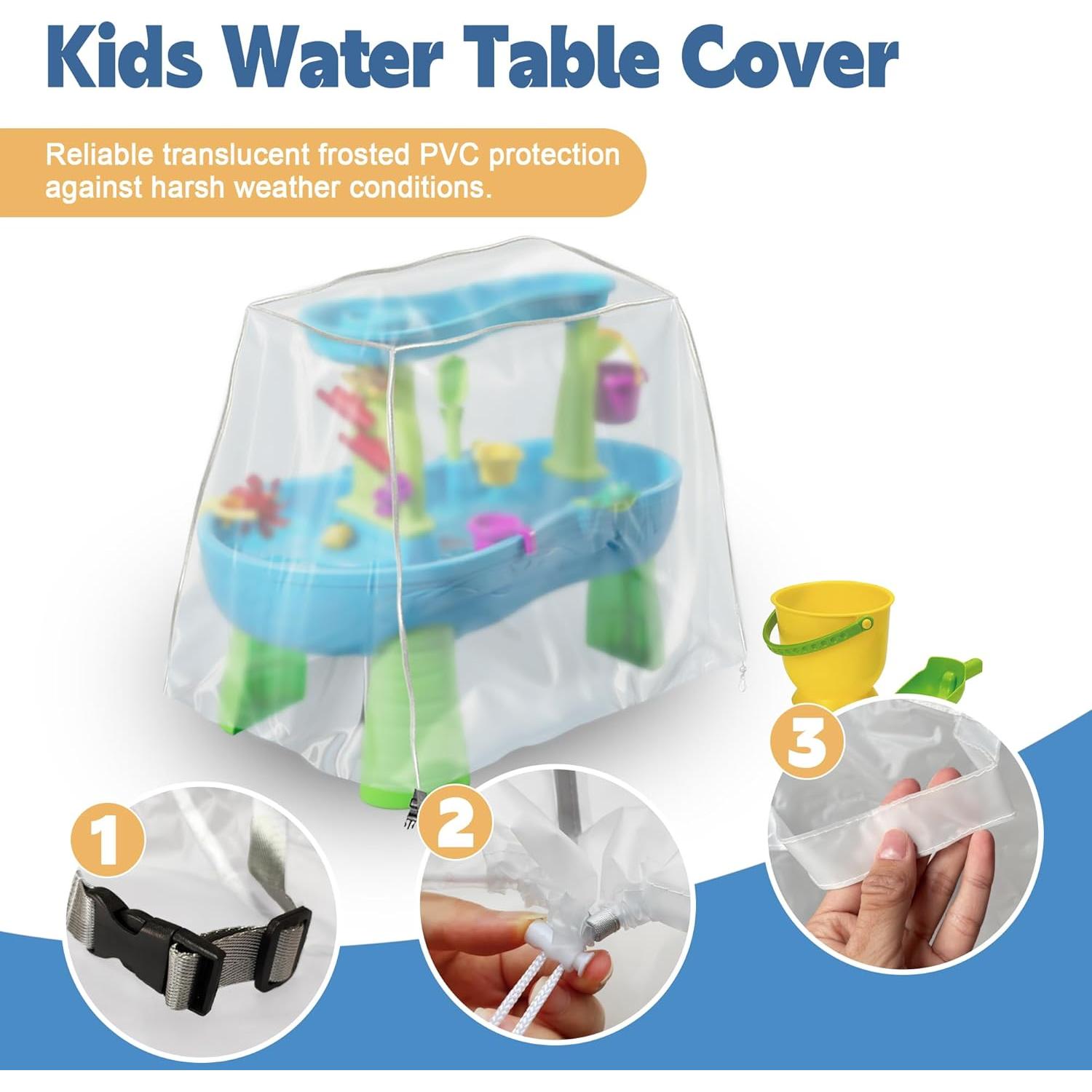 Cubierta de Mesa de Agua IndigoTempest9 para Niños - Frosted