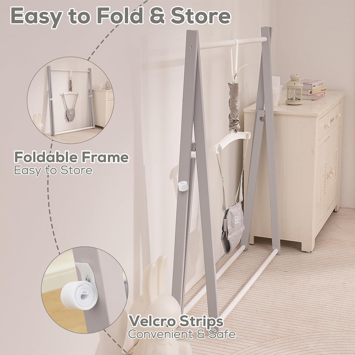 Saltador de Madera Montessori FUNLIO Ajustable 6-36 Meses - Gris